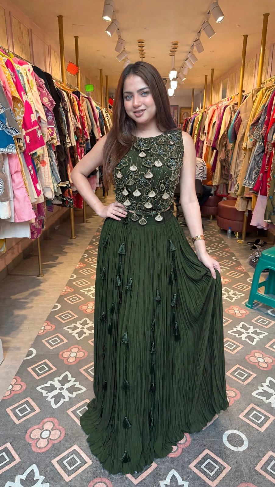 Indo-Western lehenga choli set