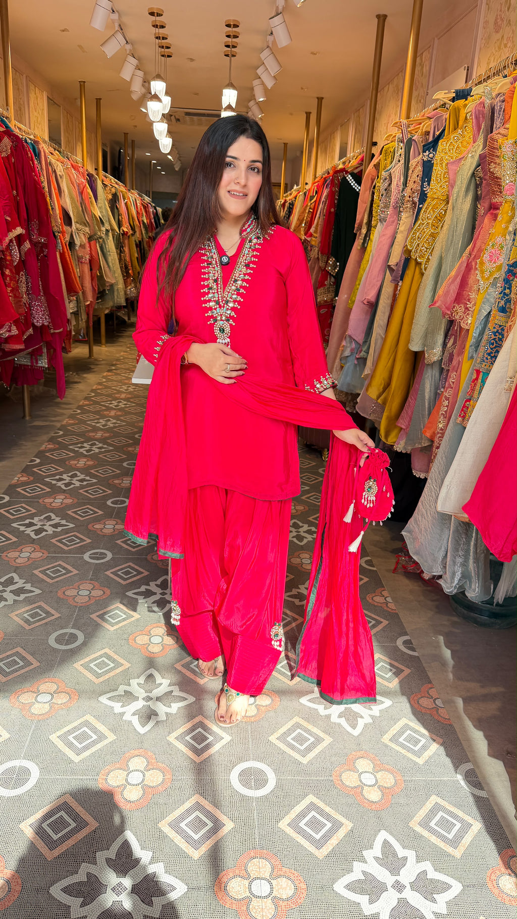 Embroidered Punjabi Patiala Salwar Kameez
