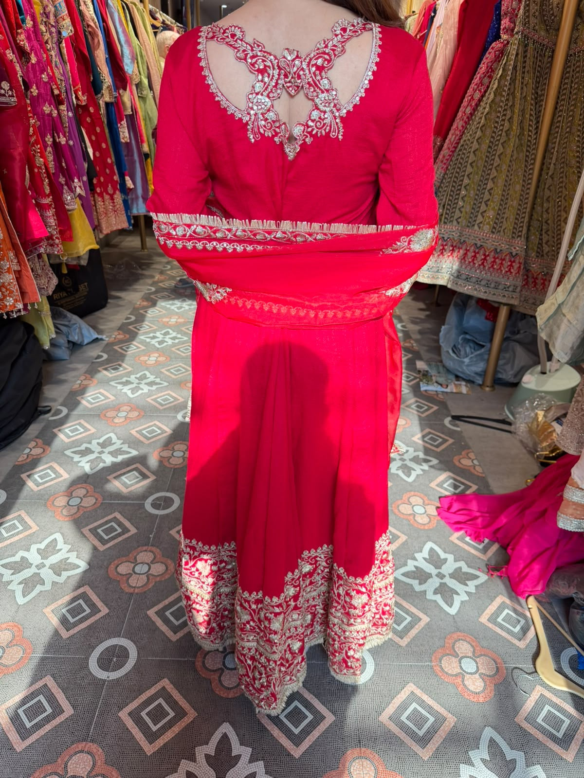 Embroidered Anarkali Suit with Dupatta