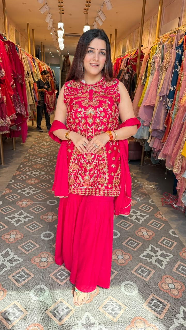Kurti Sharara Set with Dupatta
