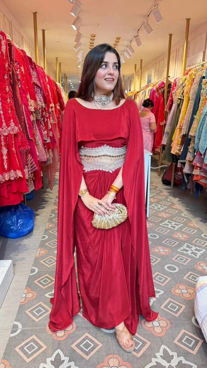 Draped Gown Indo-Western