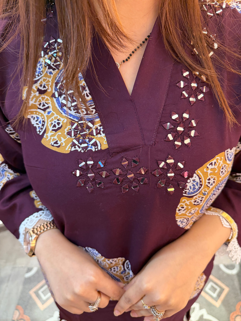 Royal Plum Mandala Co-Ord Set