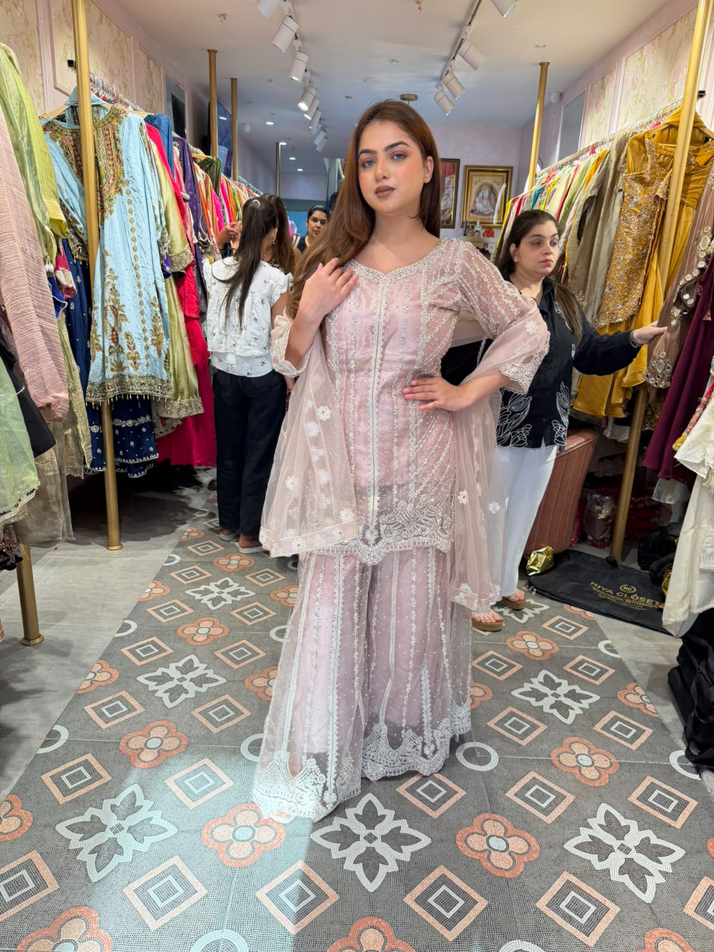 Embroidered Pakistani Sharara Suit