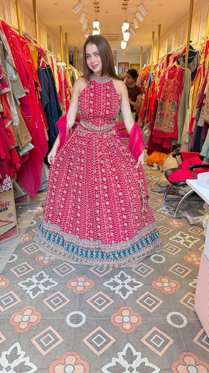 Traditional Embroidered Bridal Lehenga Choli