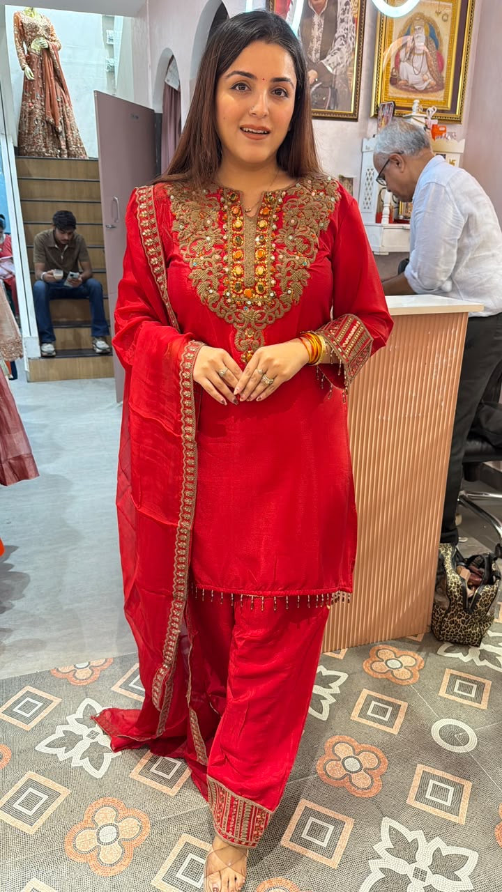 Embroidered Designer Patiala Suit