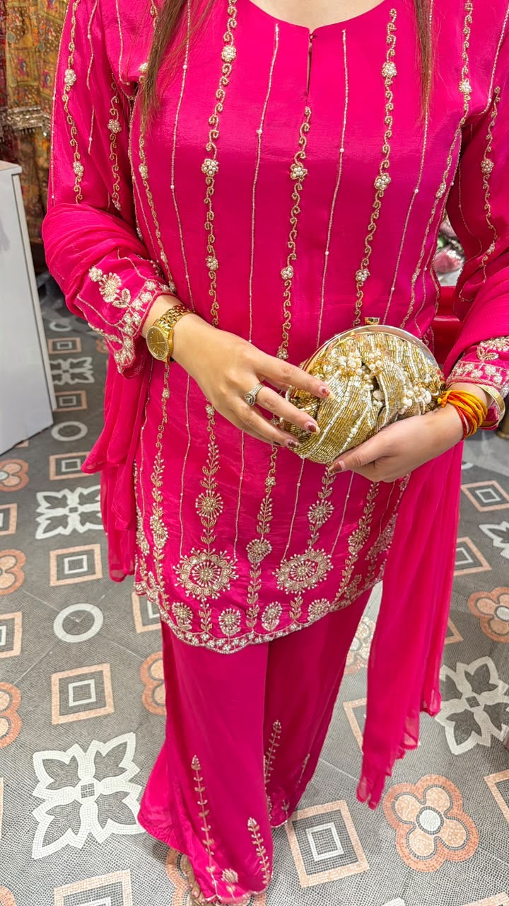 Designer Punjabi kurti palazzo Suit set