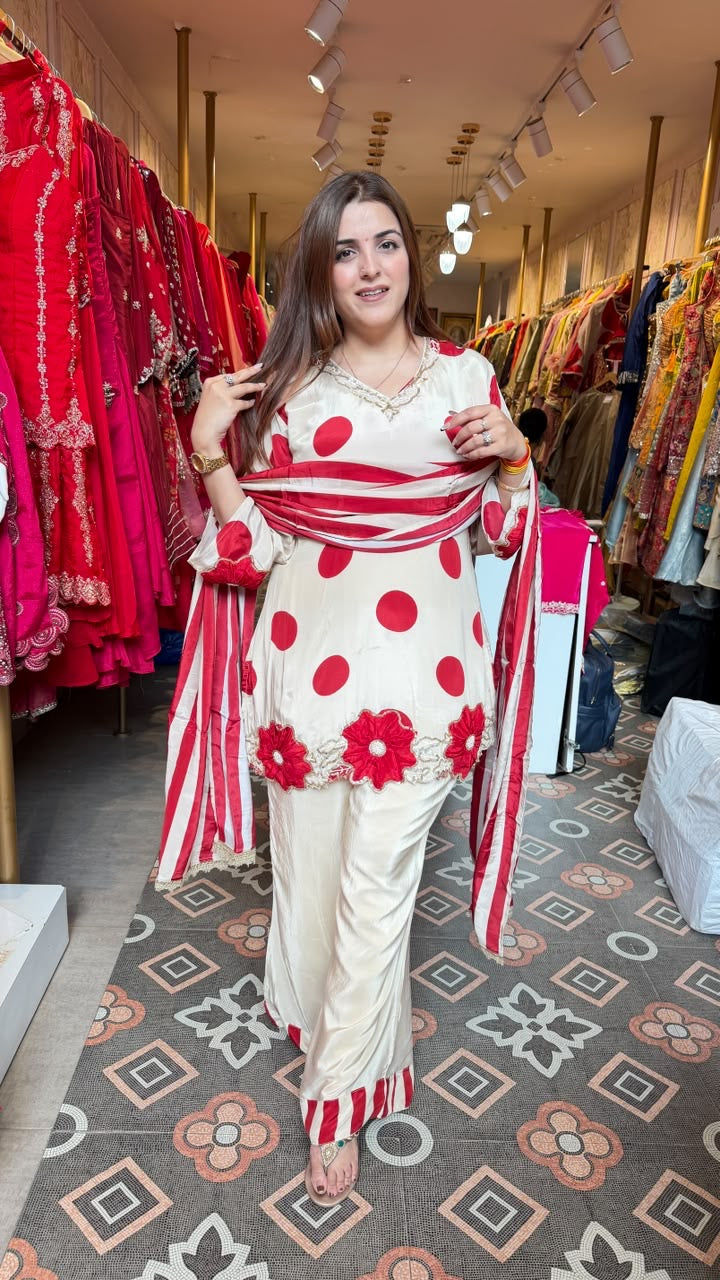 Polka-Dot Patiala Suit