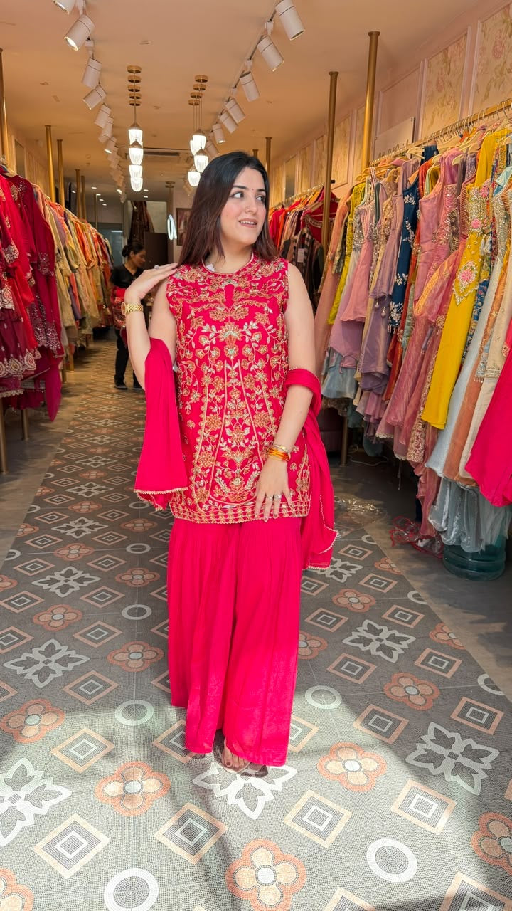 Kurti Sharara Set with Dupatta