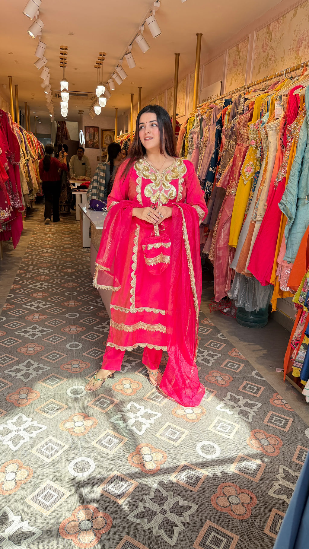 Traditional Punjabi Embroidered 3-Piece Suit set