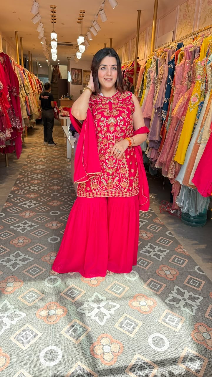 Kurti Sharara Set with Dupatta