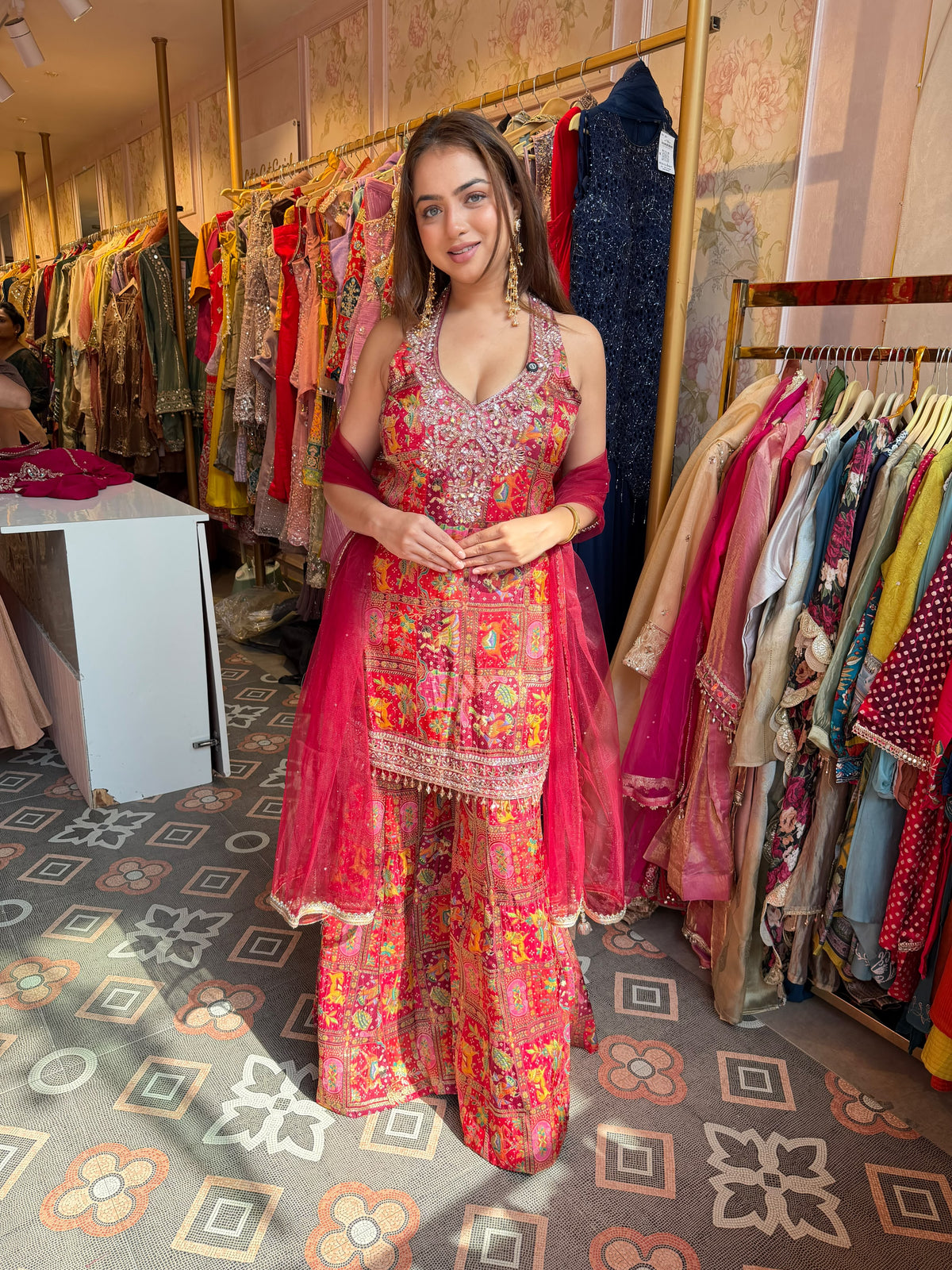 Designer Printed Sharara Suit