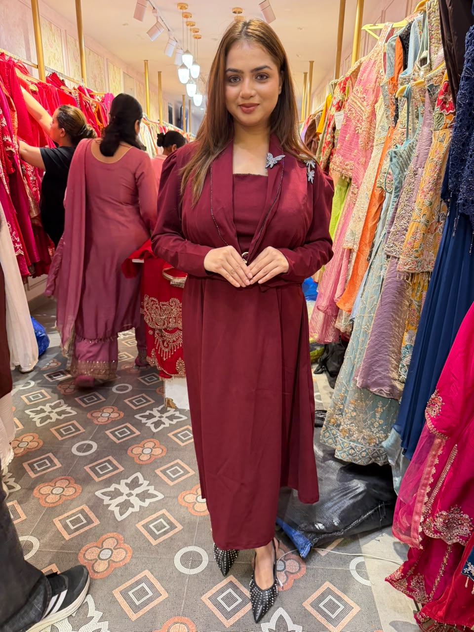 Elegant frock with Shrug Western dress