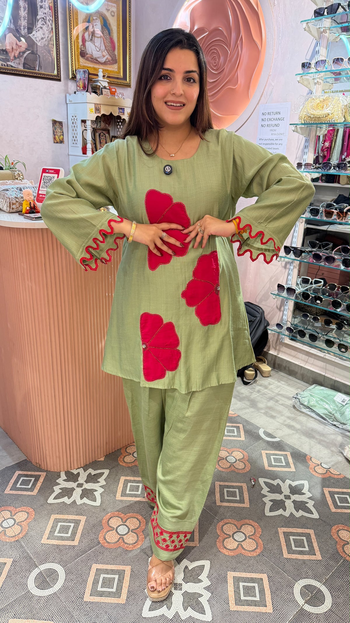Floral Appliqué Co-ord Set