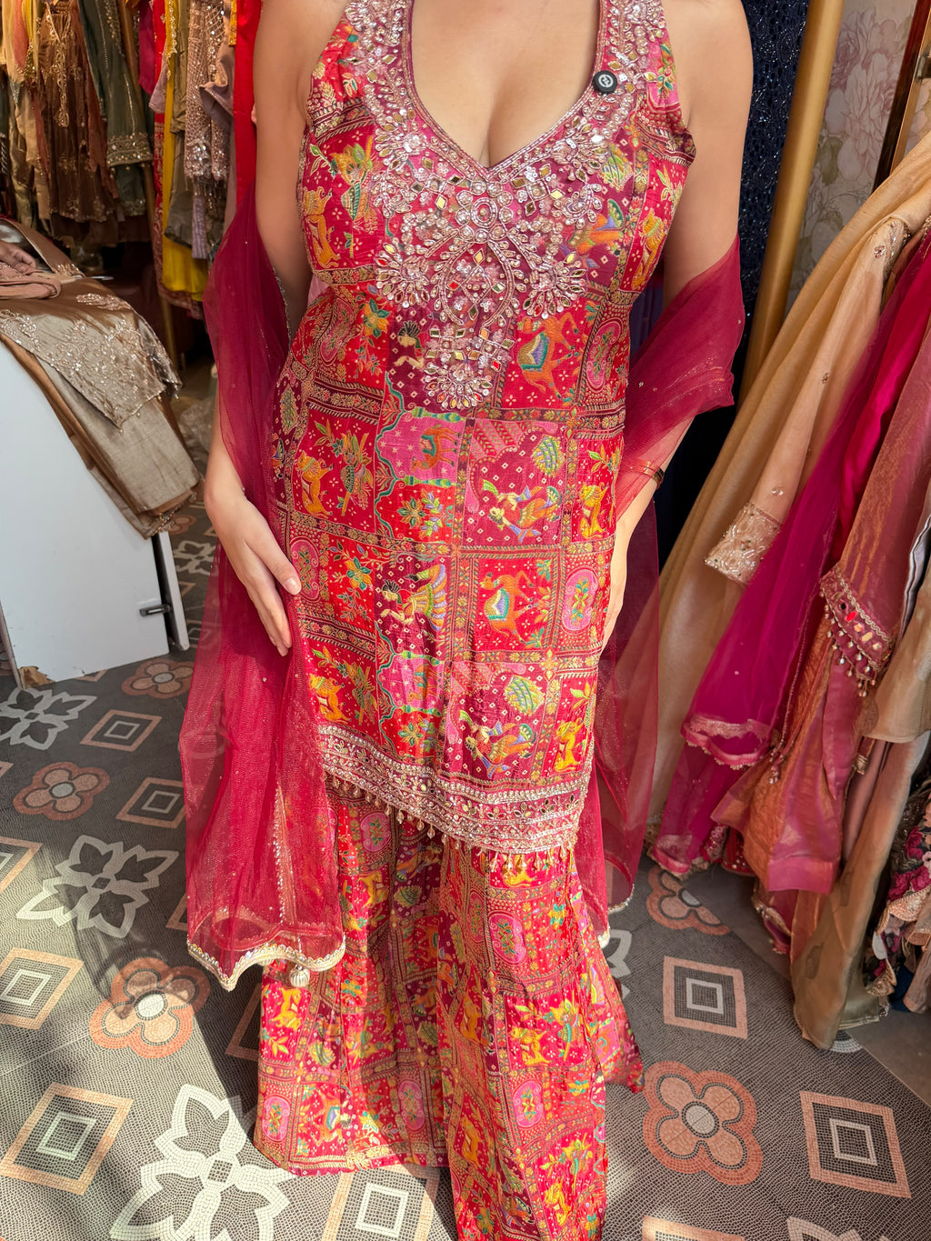 Designer Printed Sharara Suit