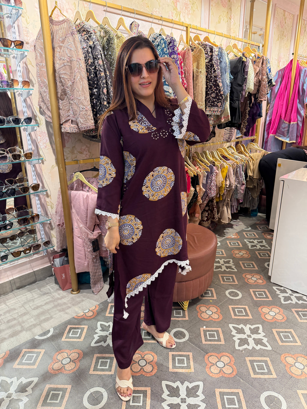 Royal Plum Mandala Co-Ord Set