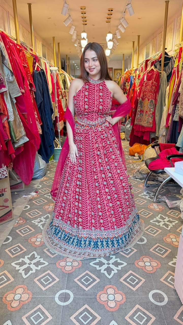Traditional Embroidered Bridal Lehenga Choli