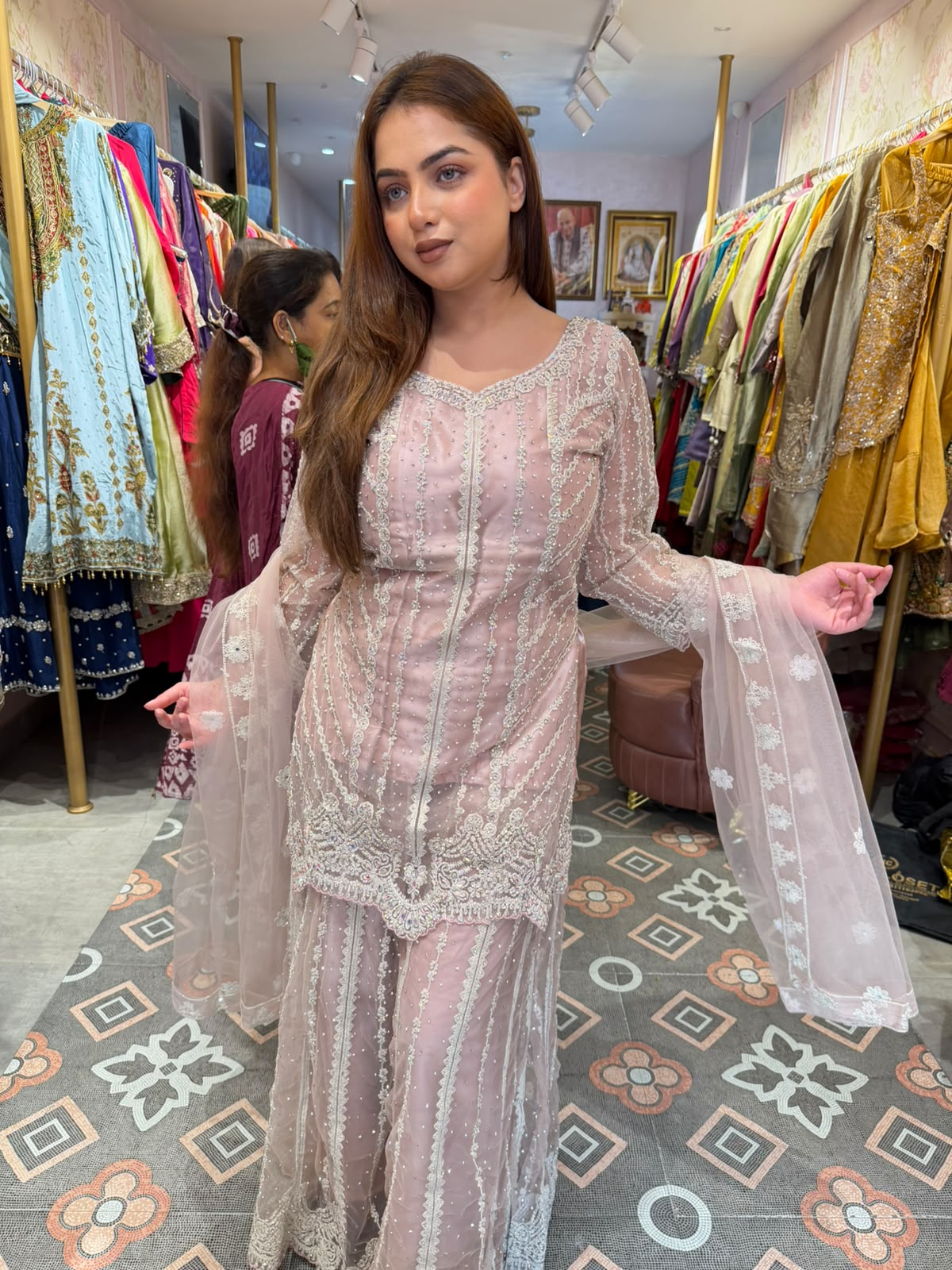 Embroidered Pakistani Sharara Suit
