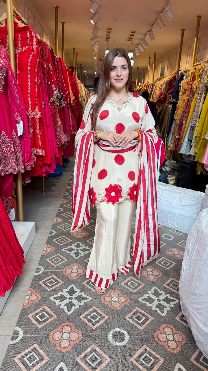 Polka-Dot Patiala Suit