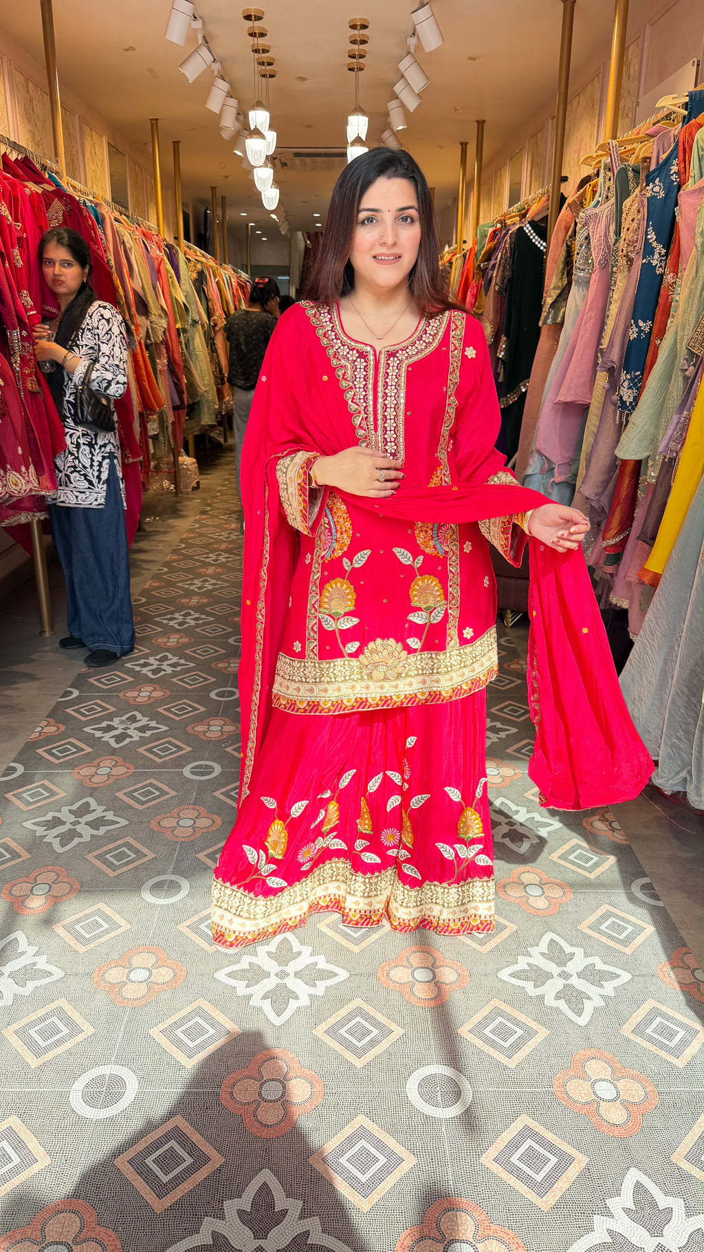 Heavy Embroidered Pakistani-Style 3-Piece Suit