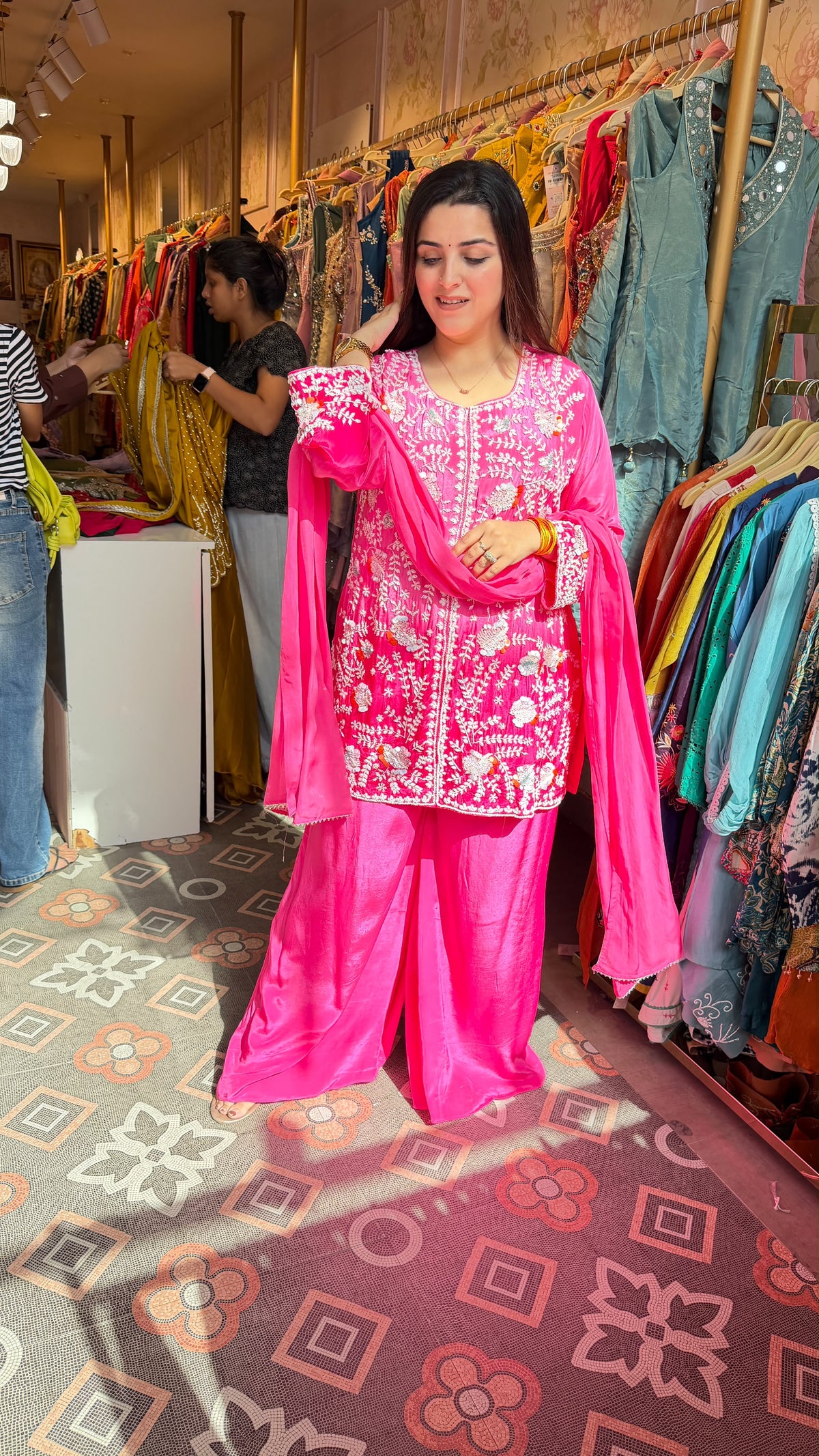 Phulkari-Inspired Salwar Suit