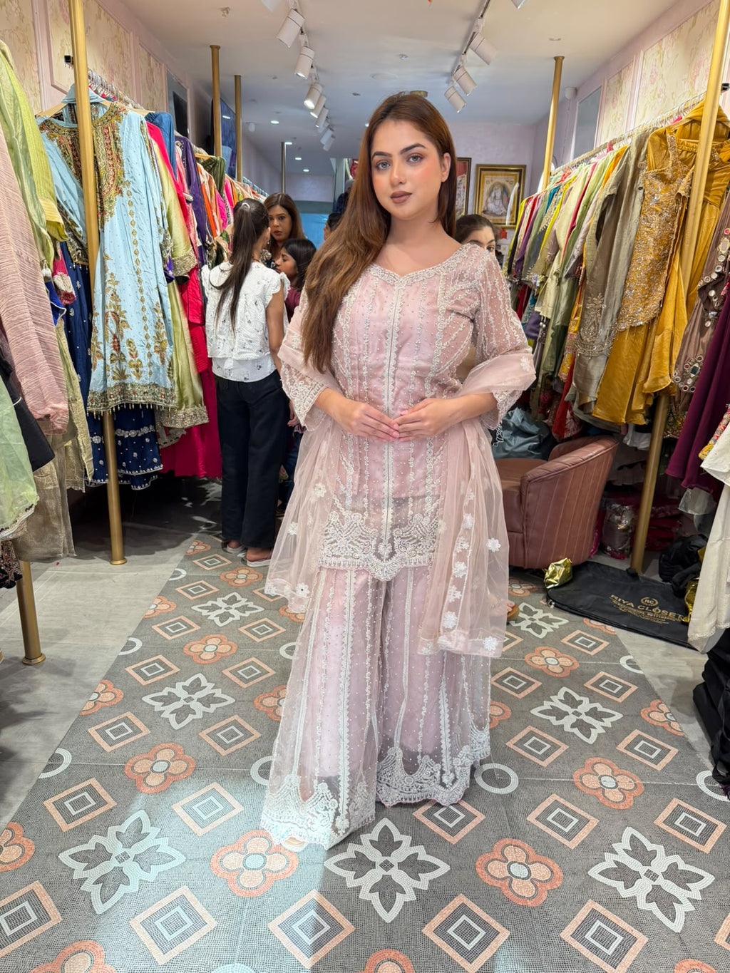 Embroidered Pakistani Sharara Suit