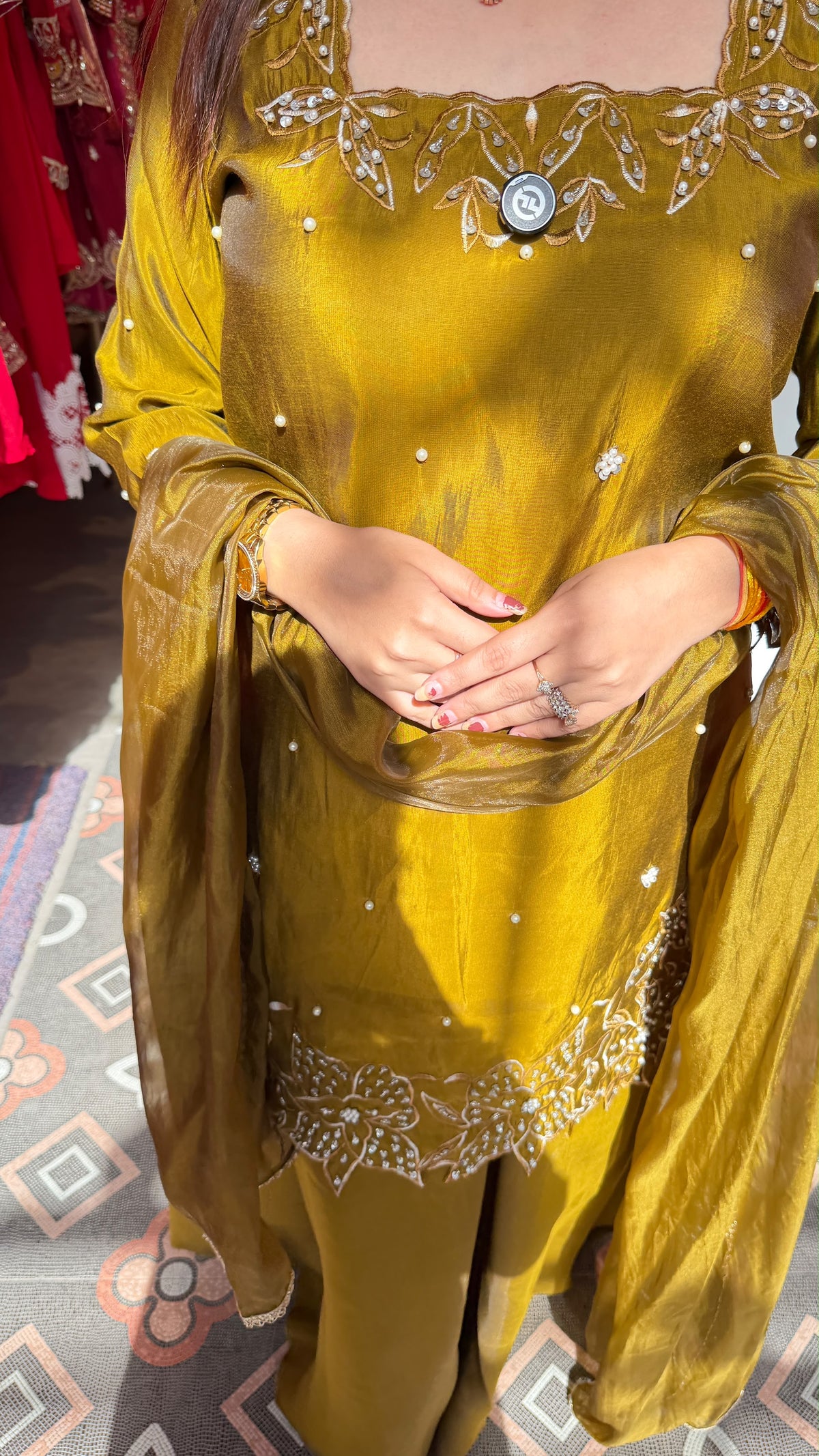 A-Line Kurta Set Sharara heavily flared with Dupatta