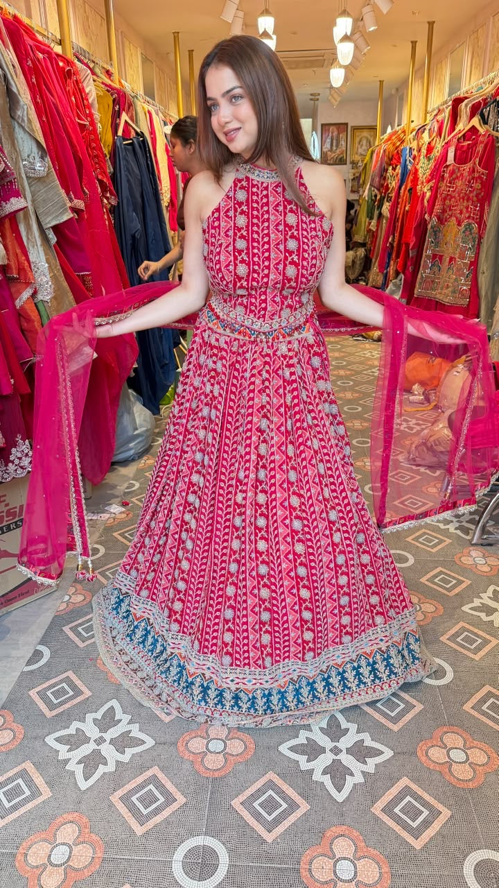 Traditional Embroidered Bridal Lehenga Choli