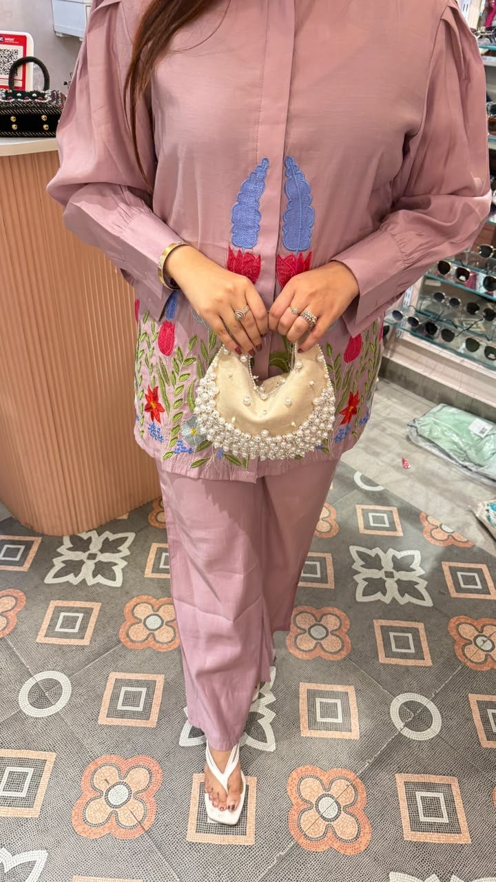 Floral Embroidered Co-Ord Set