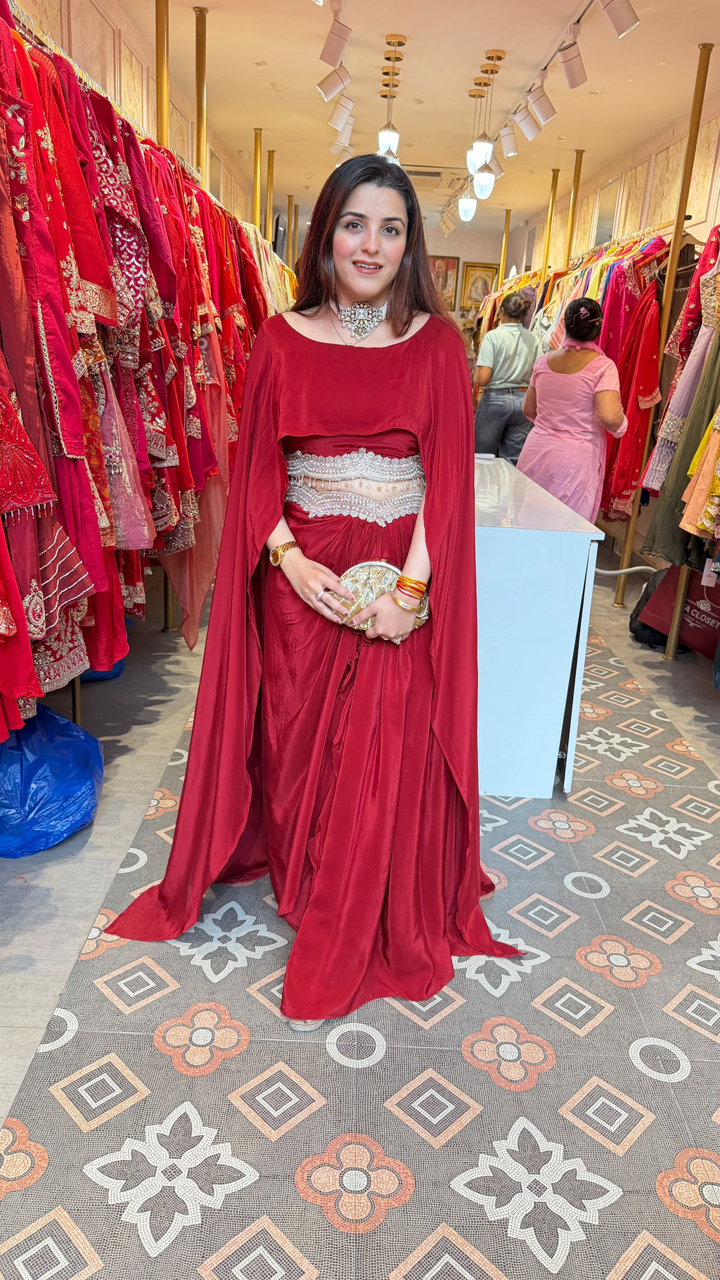 Draped Gown Indo-Western