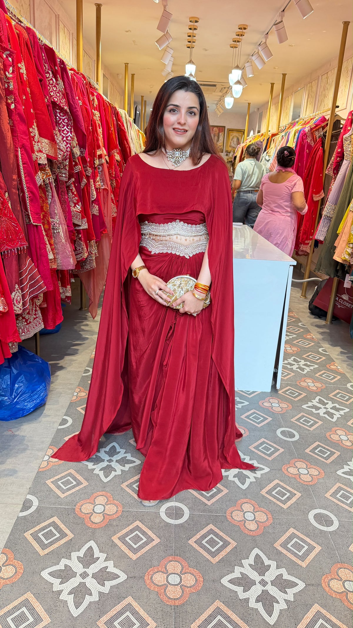 Draped Gown Indo-Western