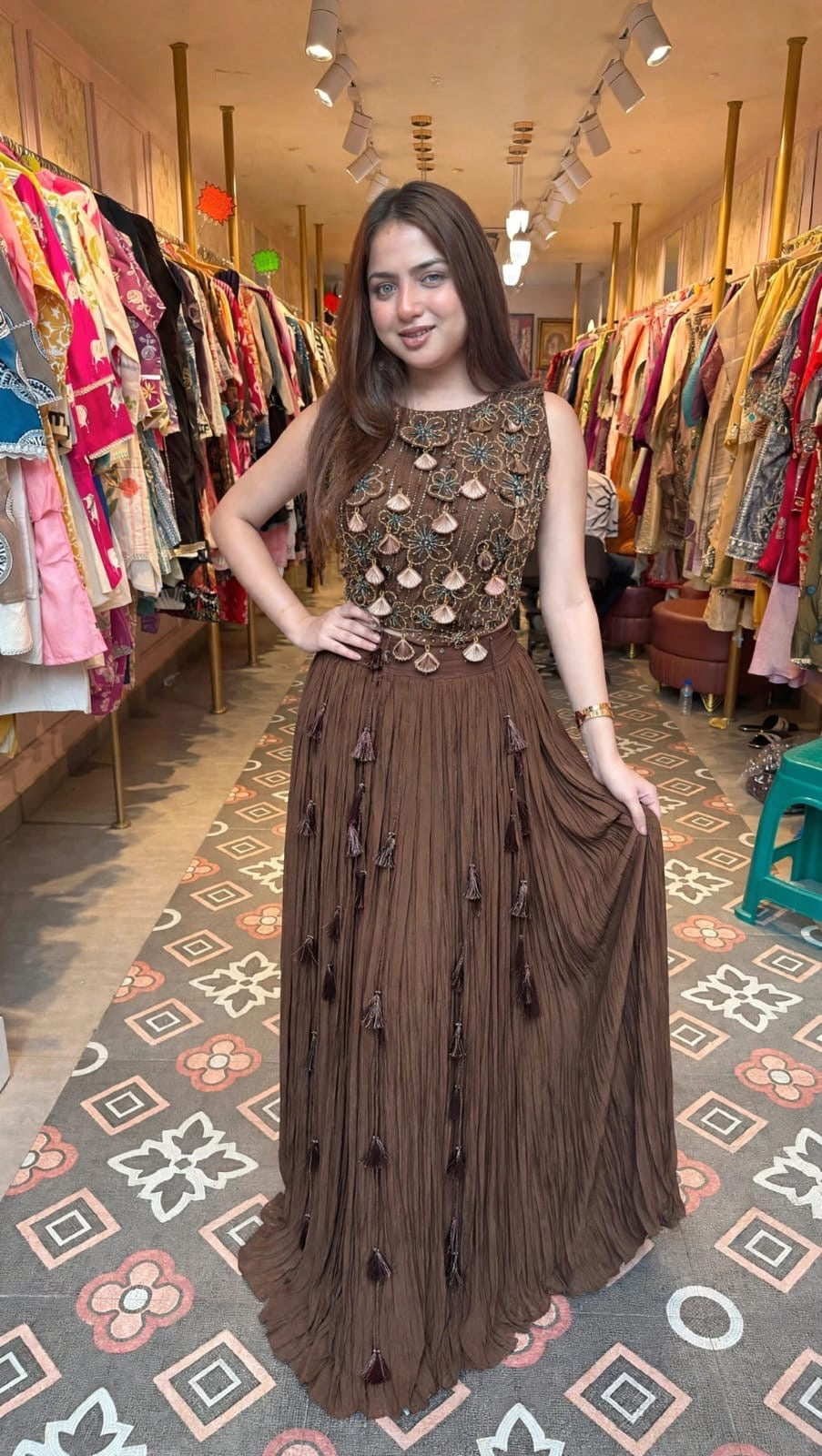 Indo-Western lehenga choli set