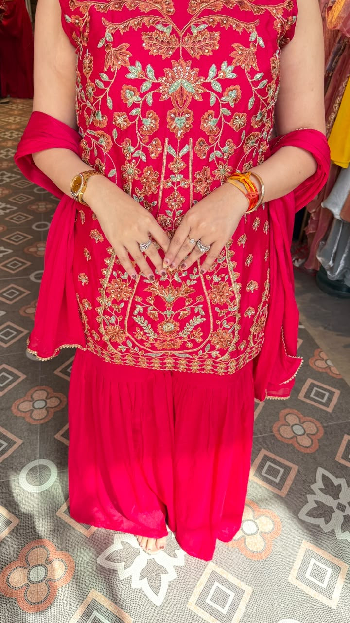 Kurti Sharara Set with Dupatta
