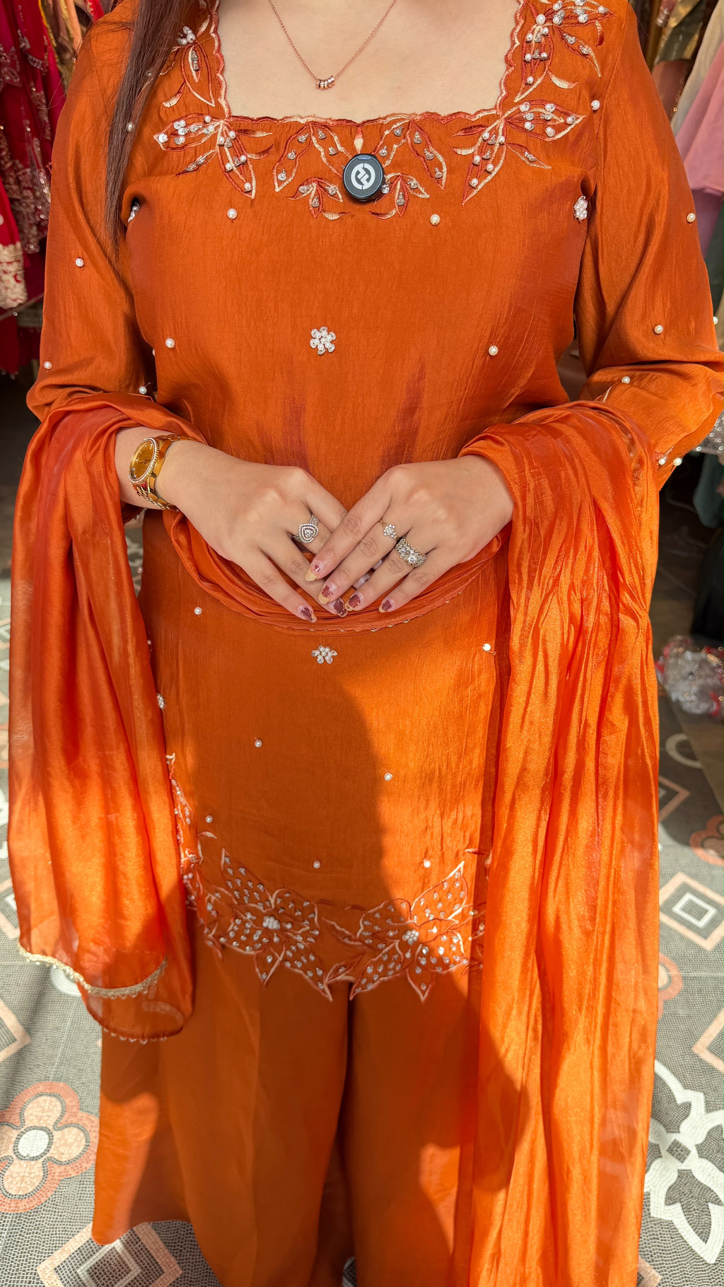 A-Line Kurta Set Sharara heavily flared with Dupatta