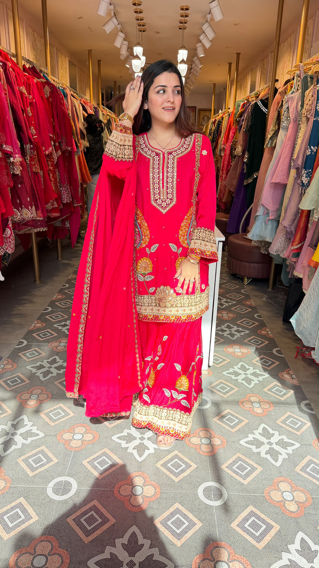 Heavy Embroidered Pakistani-Style 3-Piece Suit
