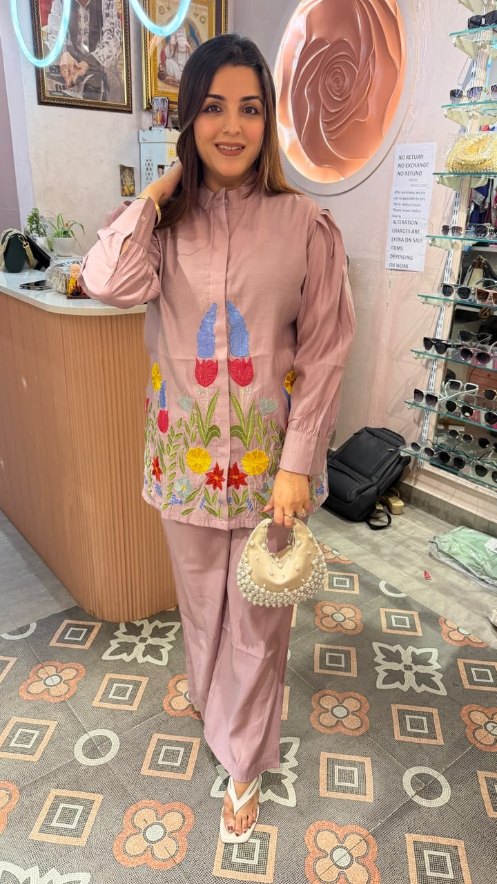 Floral Embroidered Co-Ord Set