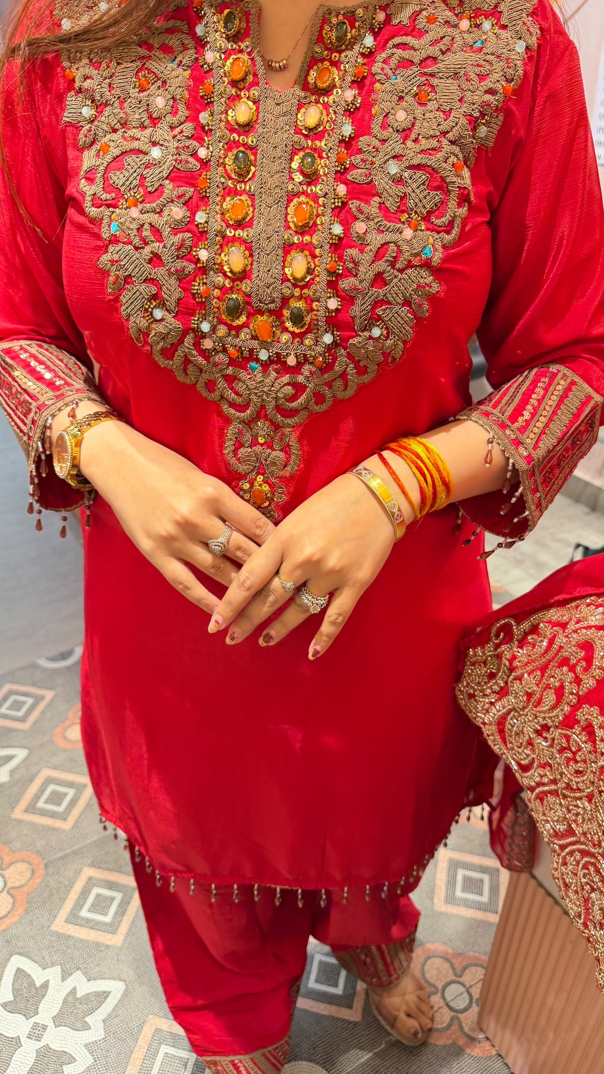 Embroidered Designer Patiala Suit