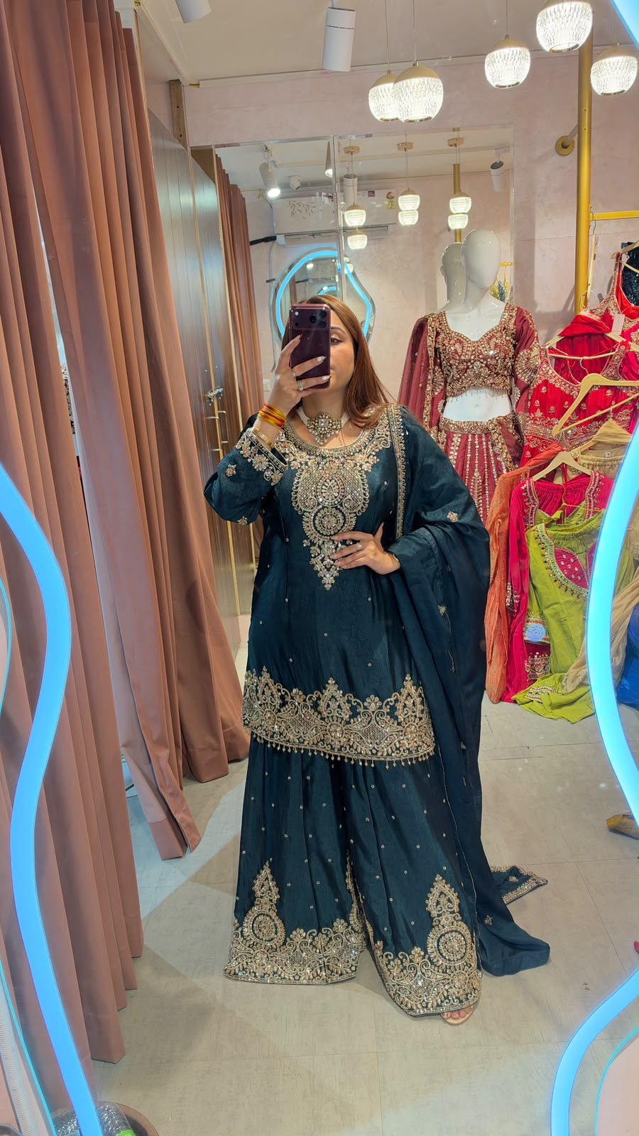 Pakistani Kameez Gharara Suit Set