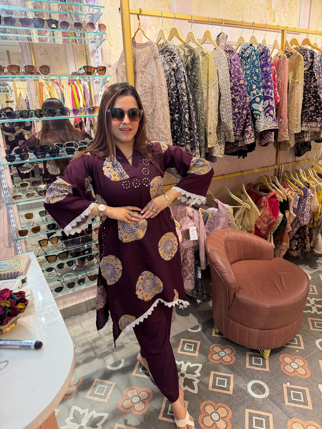 Royal Plum Mandala Co-Ord Set