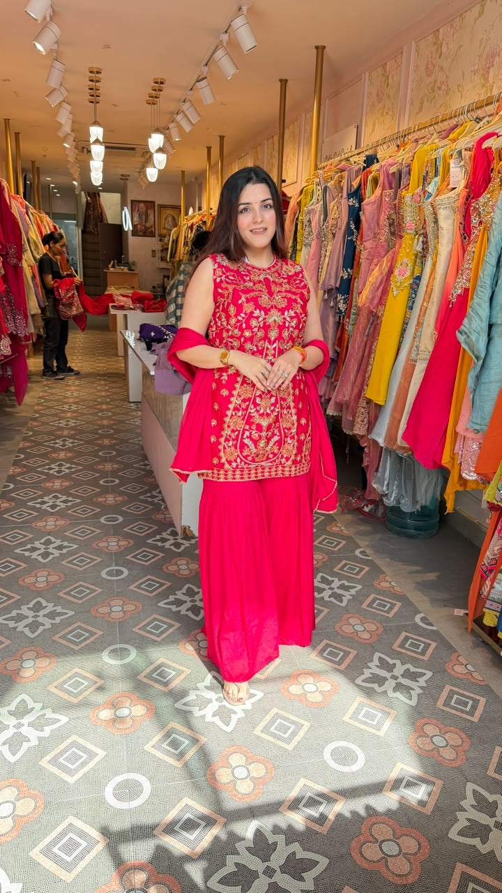 Kurti Sharara Set with Dupatta