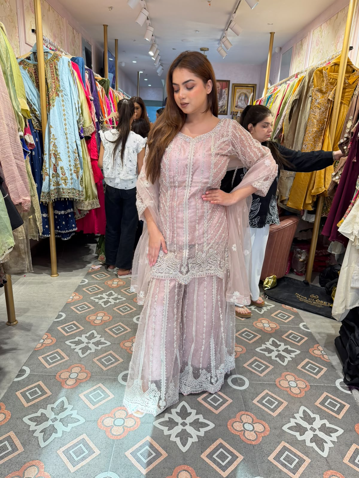 Embroidered Pakistani Sharara Suit