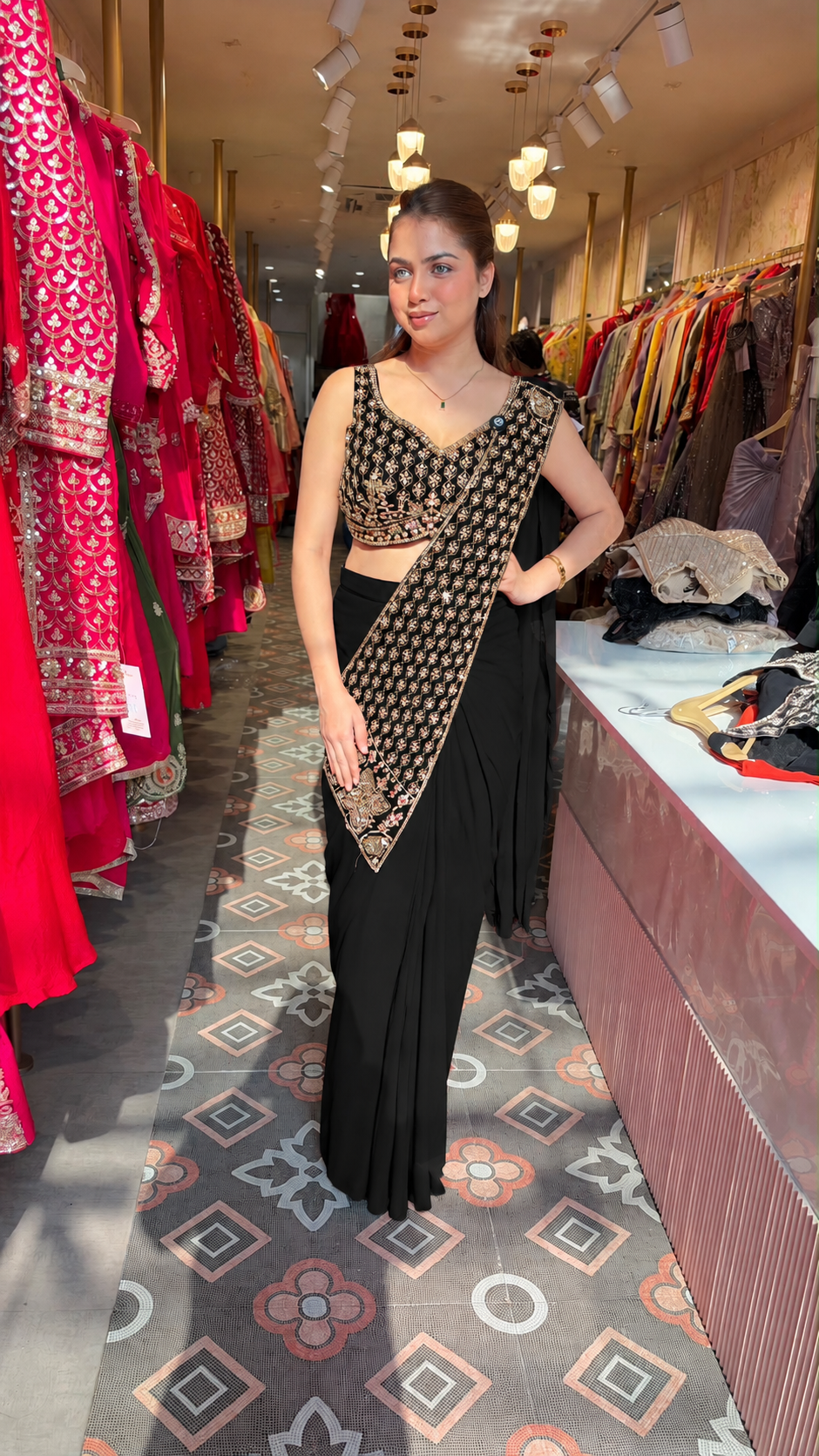 Elegant Saree with Designer Blouse