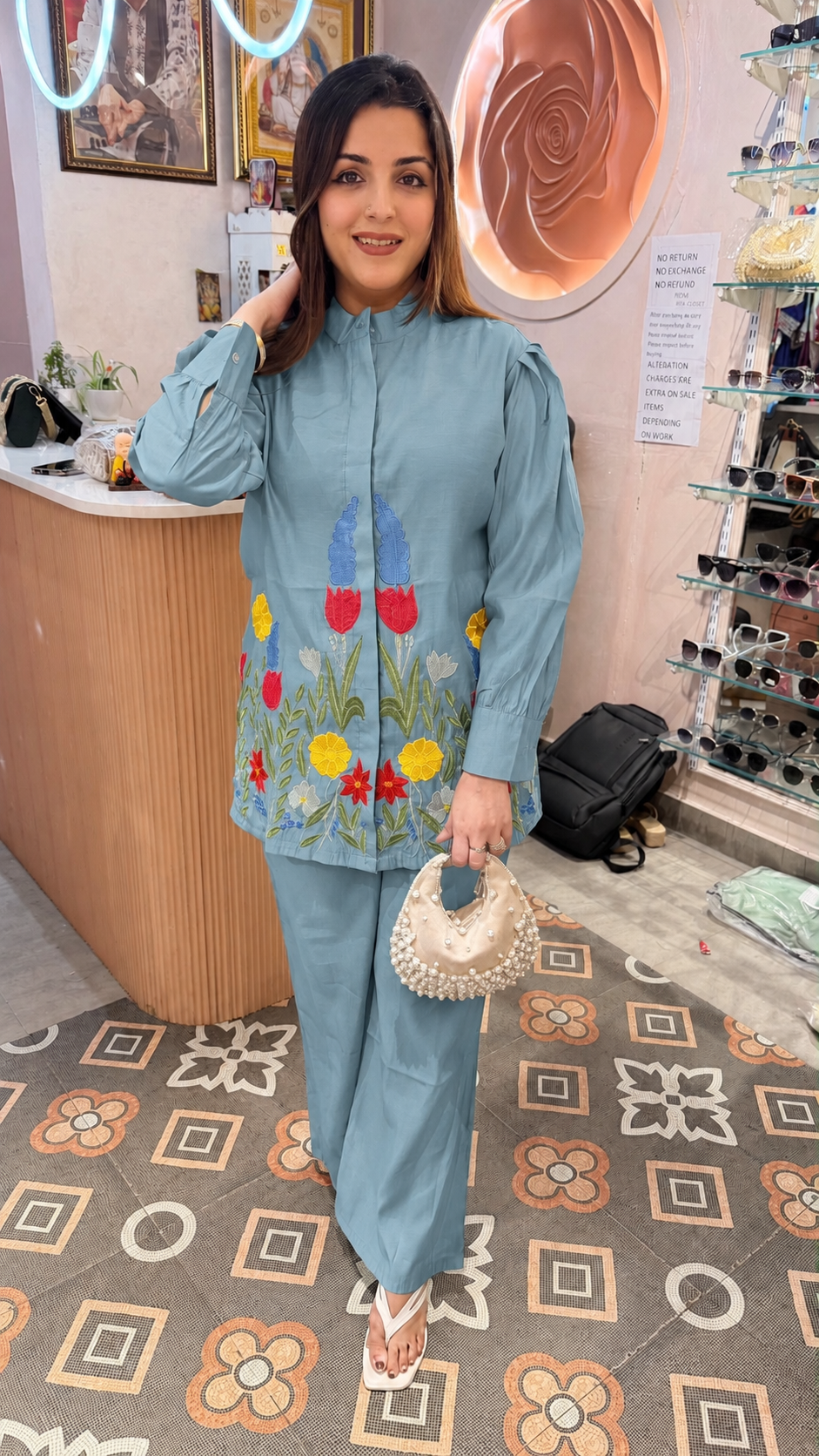 Floral Embroidered Co-Ord Set