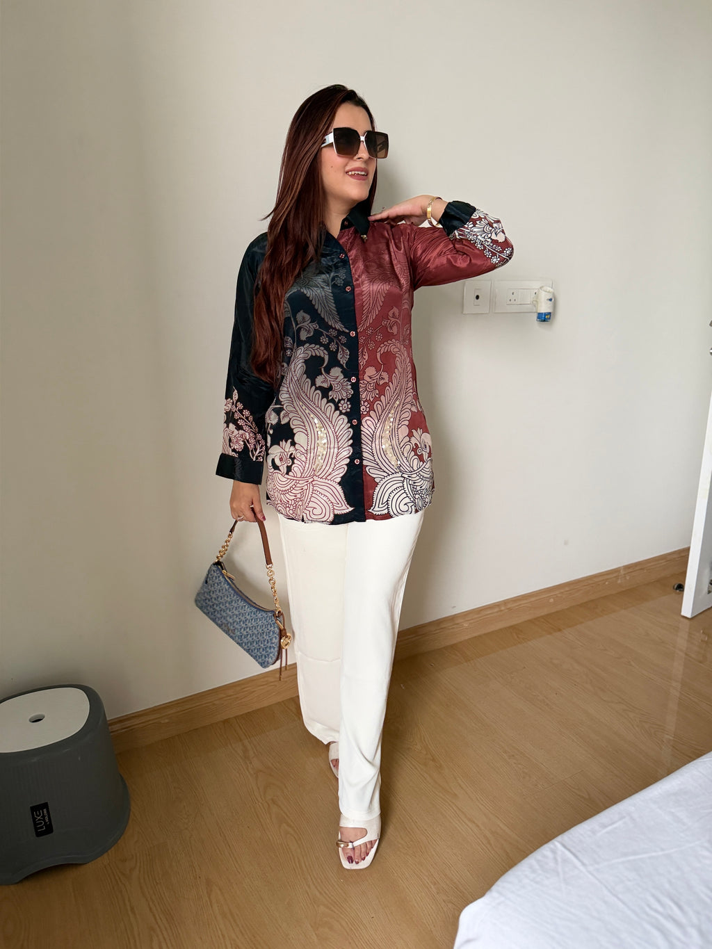 Chic Paisley Panel Shirt