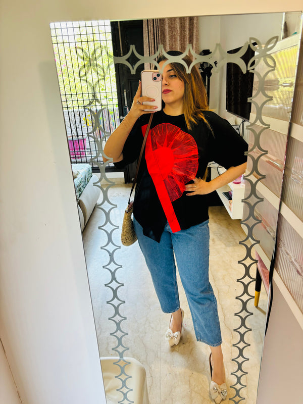 Front net cotton big size top