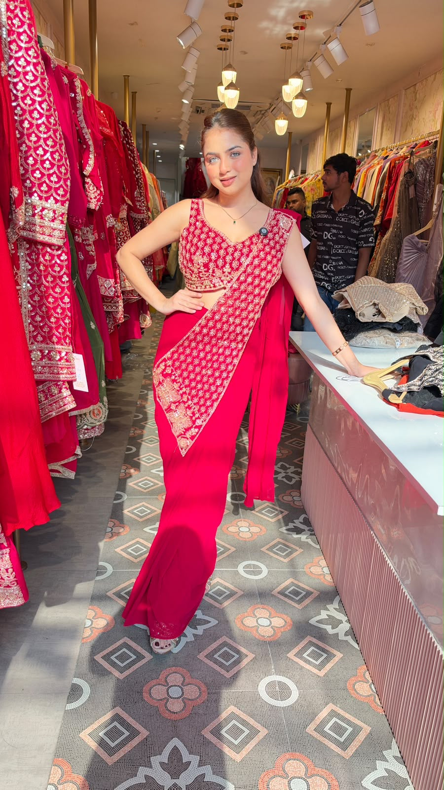 Elegant Saree with Designer Blouse