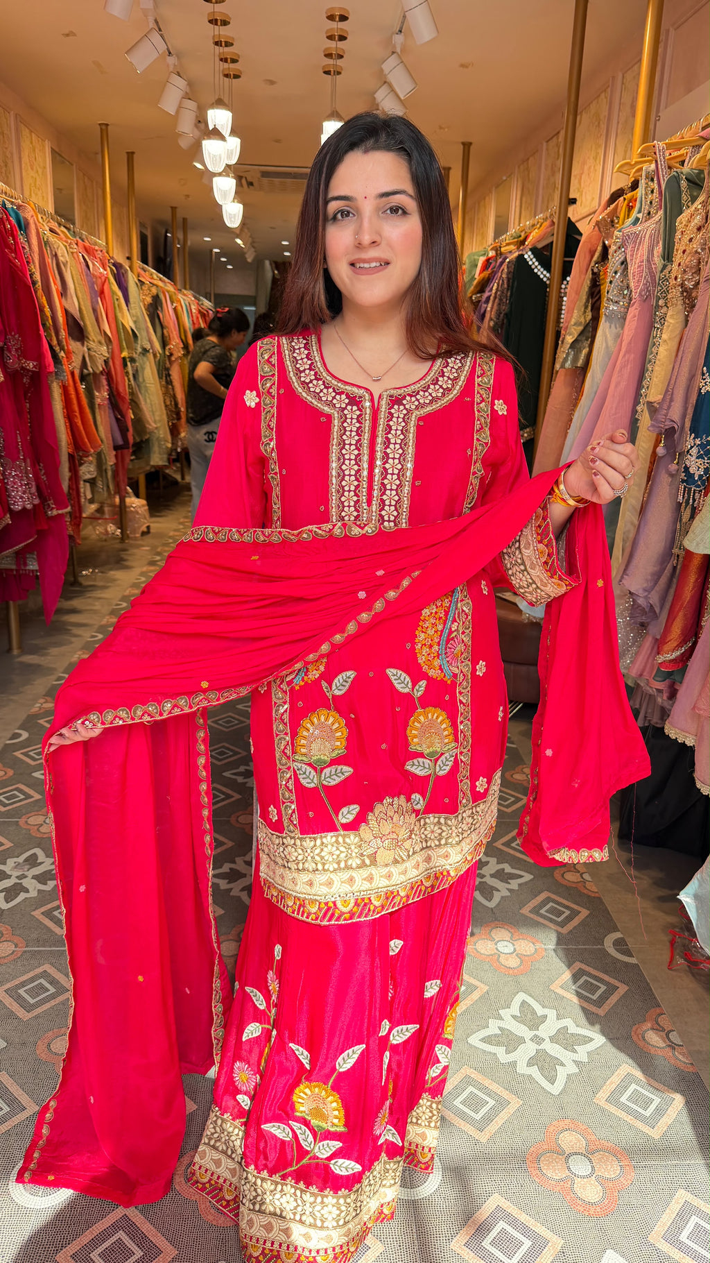 Heavy Embroidered Pakistani-Style 3-Piece Suit