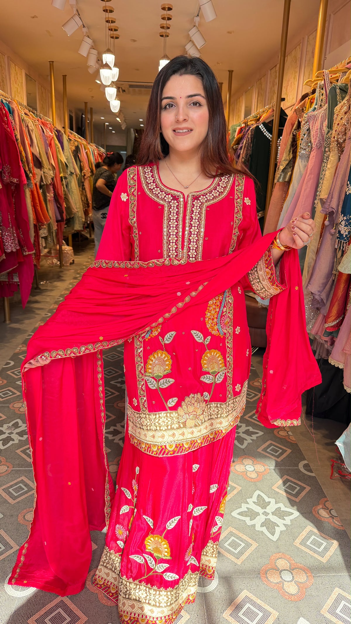 Heavy Embroidered Pakistani-Style 3-Piece Suit