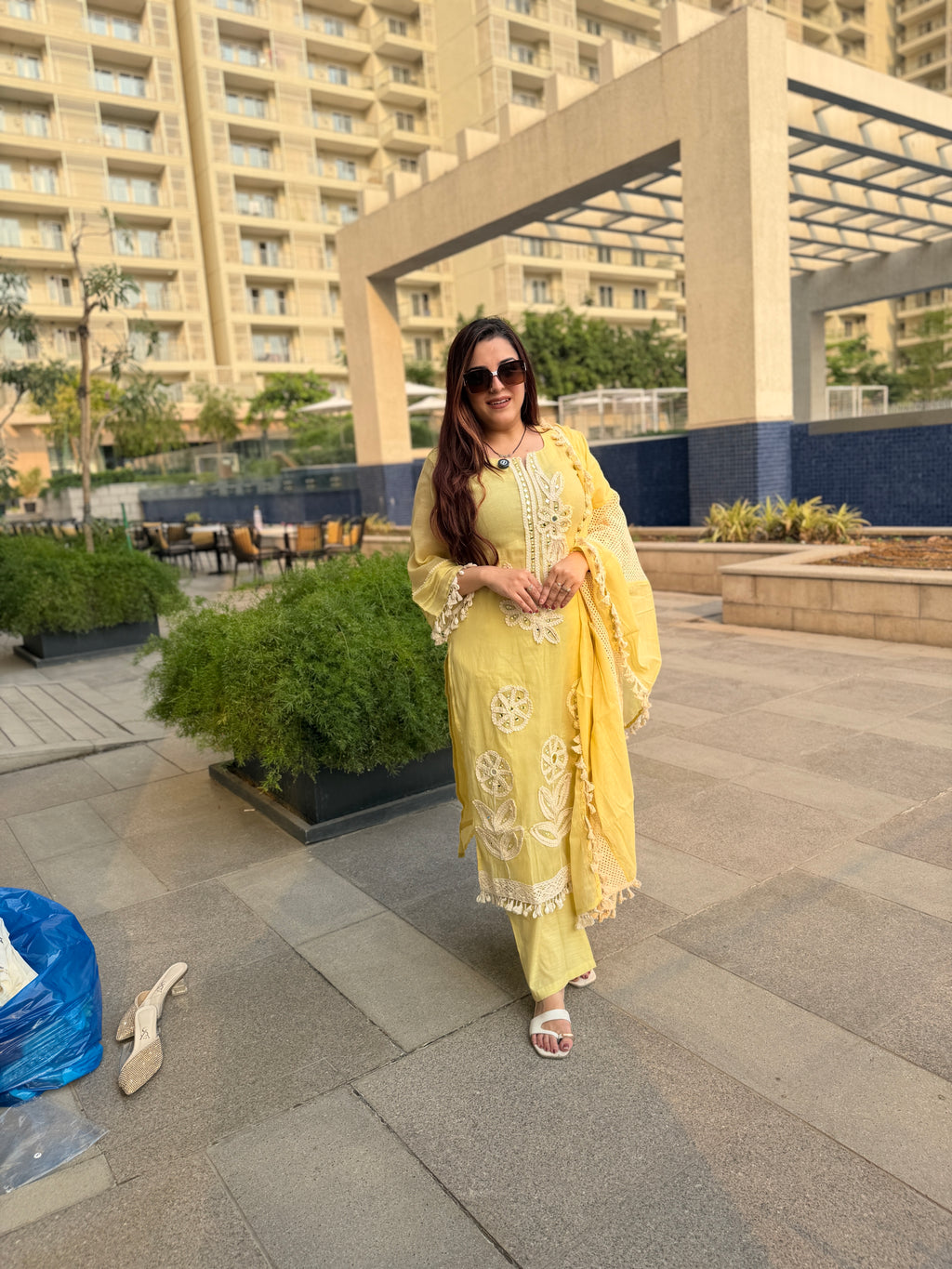 Blush Pink Embroidered Kurta Set with Dupatta