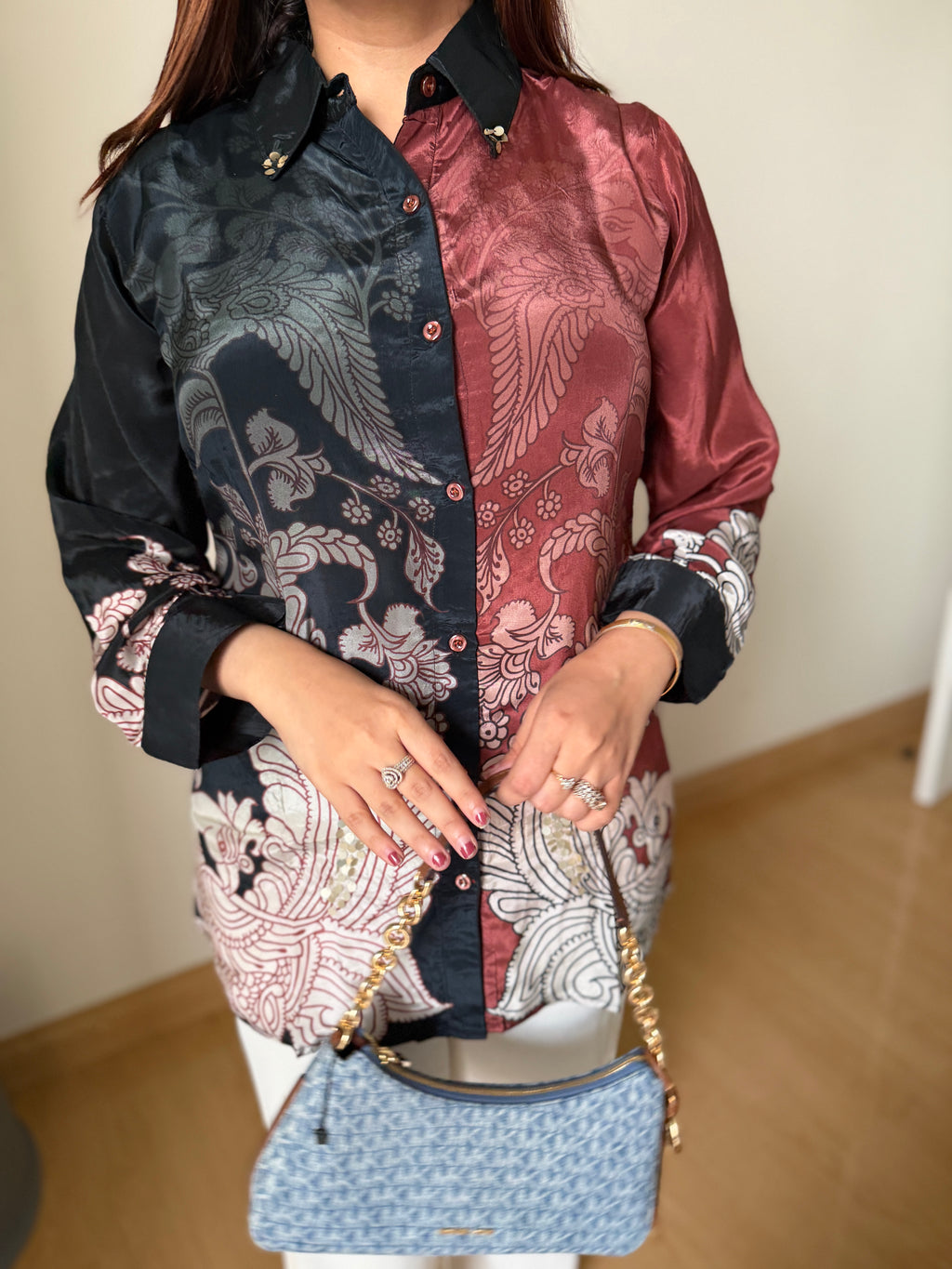 Chic Paisley Panel Shirt