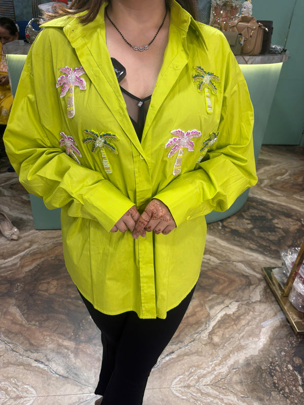 Tropical Glam Palm Shirt